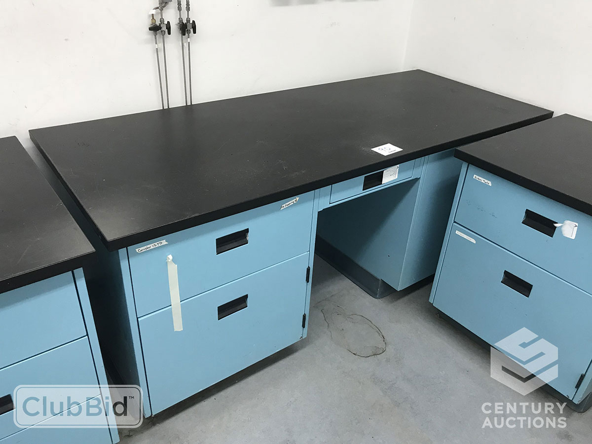 Desk w/ Metal Cabinets