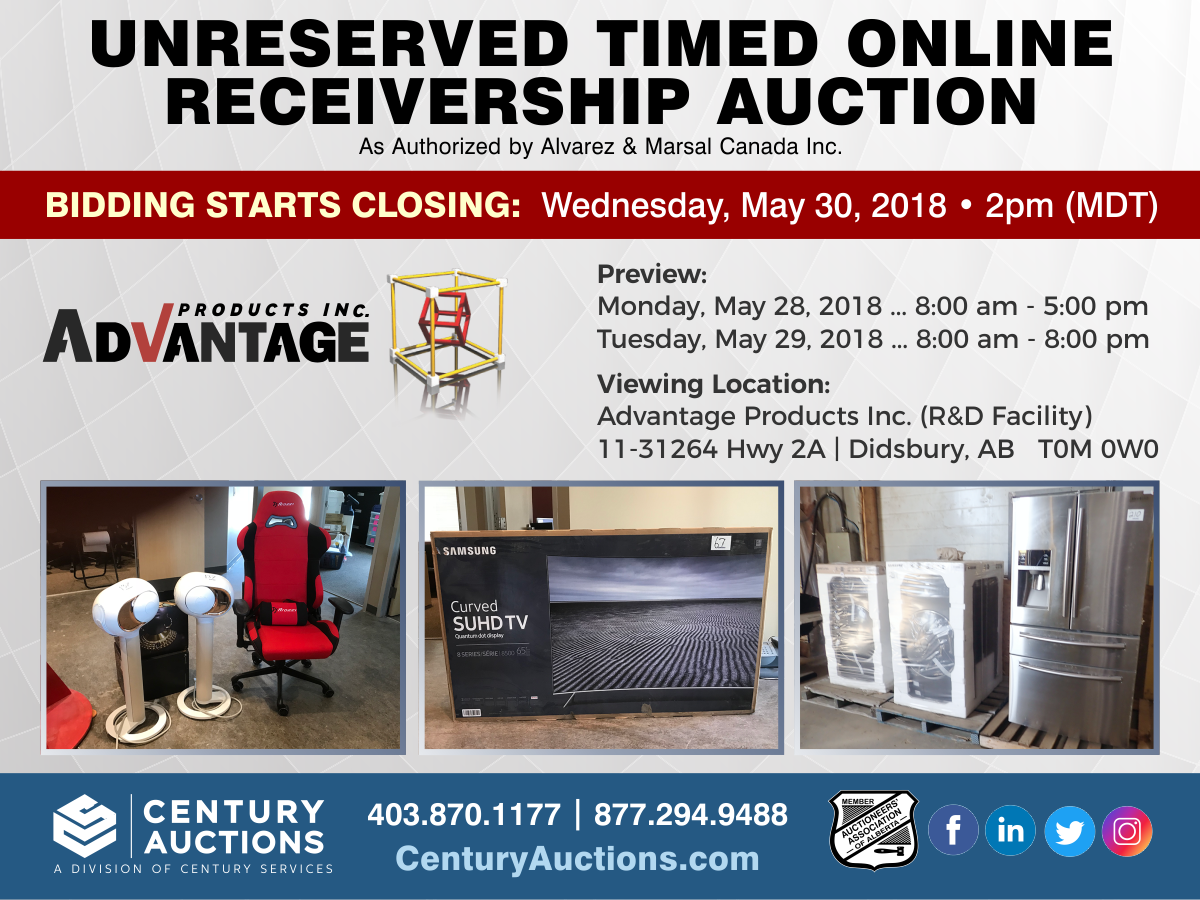 Advantage Products Timed Online Auction