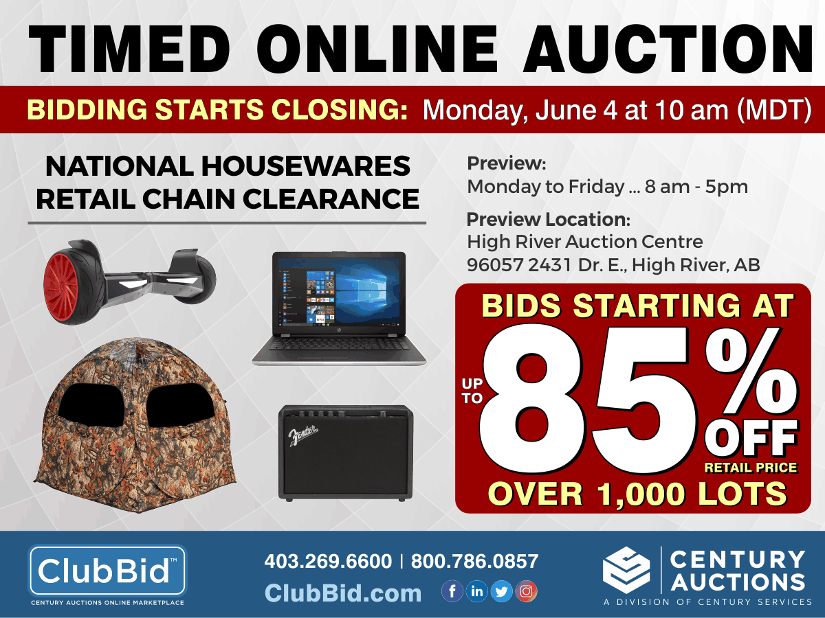 National Housewares Retail Chain Clearance Timed Online Auction June 4